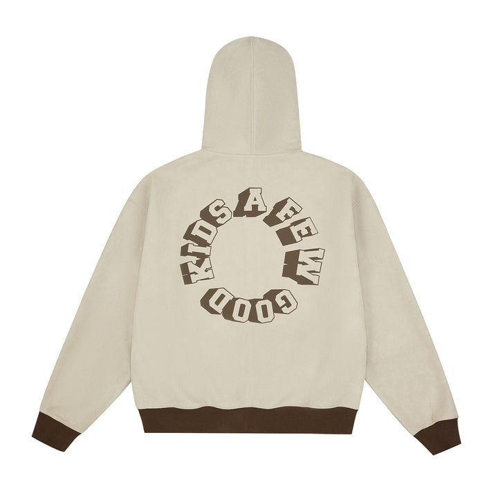 (AFGK) Pegasus Suede-Fleece Zip-Up Hoodie