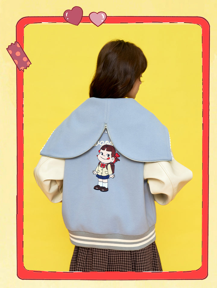 DONCARE(AFGK) "Sailor-Collar Varsity Jacket“