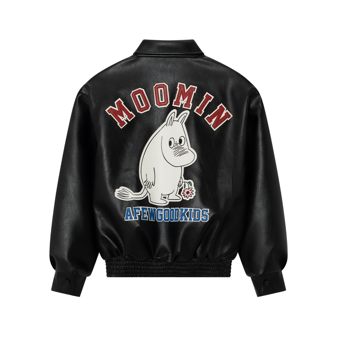 AFGK X MOOMIN "Logo leather jacket"