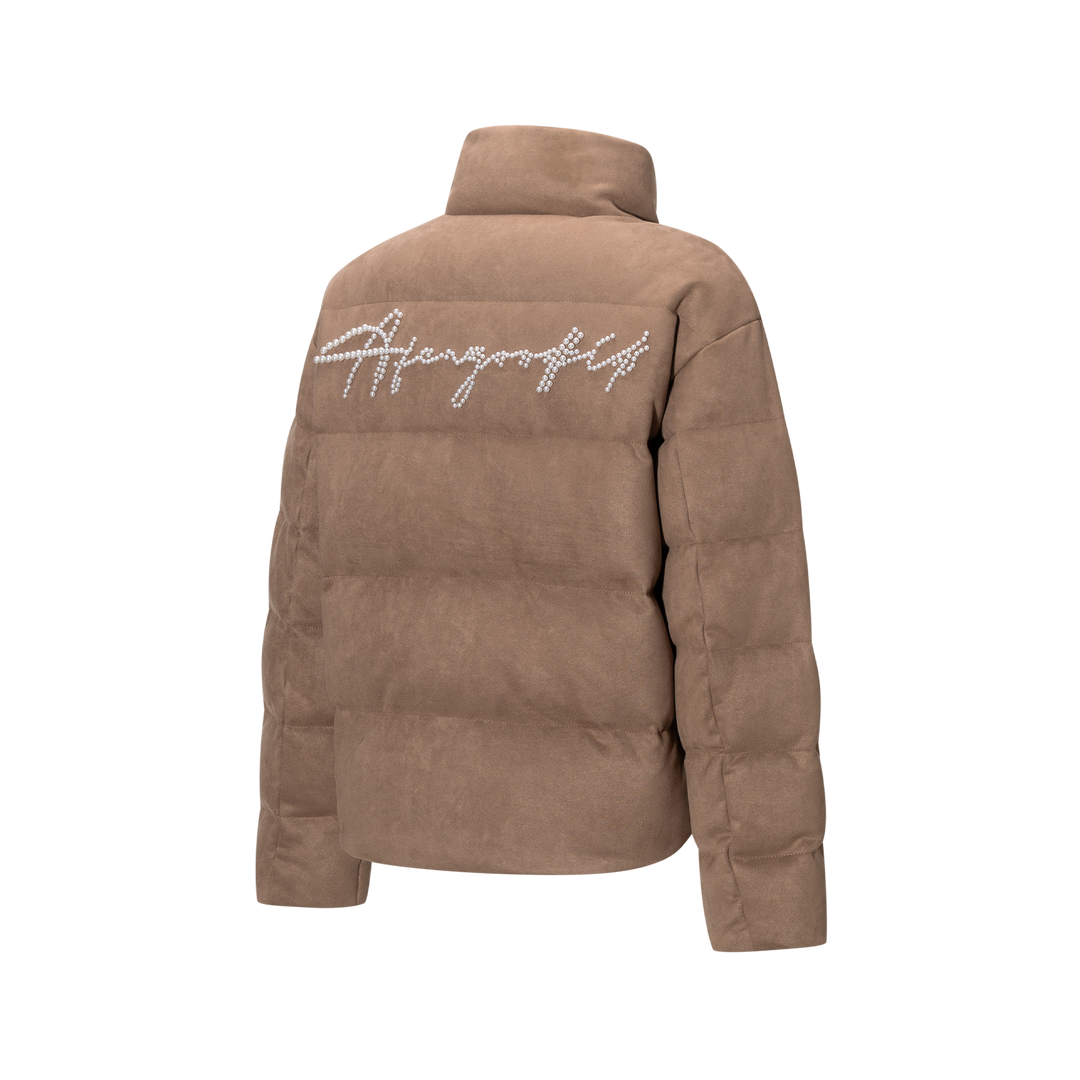 (AFGK) "Basic Embroidery Puffer Jacket"