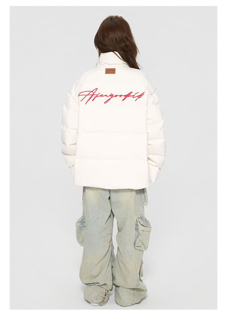 (AFGK) "Basic Embroidery Puffer Jacket"