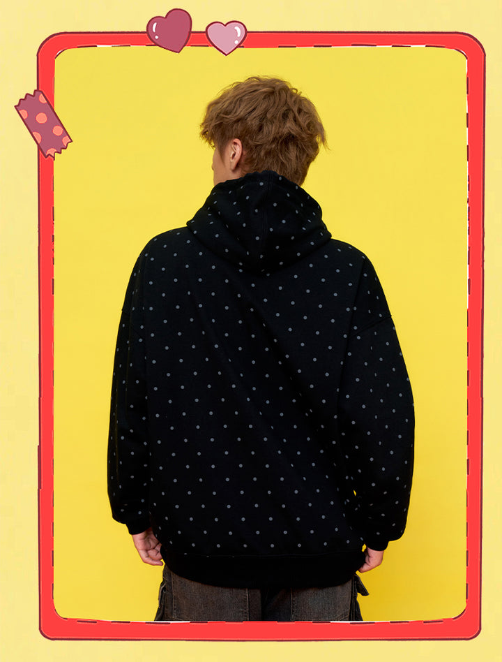 DONCARE(AFGK) "Polka dot zip hoodie"