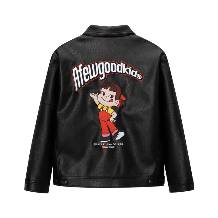 DONCARE(AFGK) "Fujiya logo leather jacket"