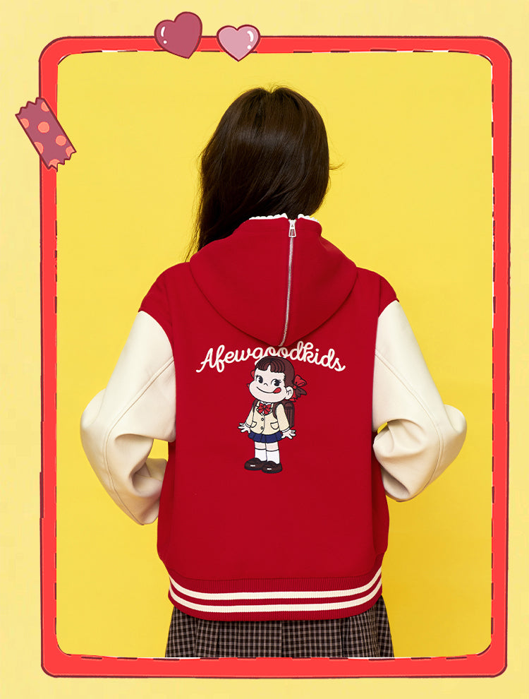 DONCARE(AFGK) "Sailor-Collar Varsity Jacket“