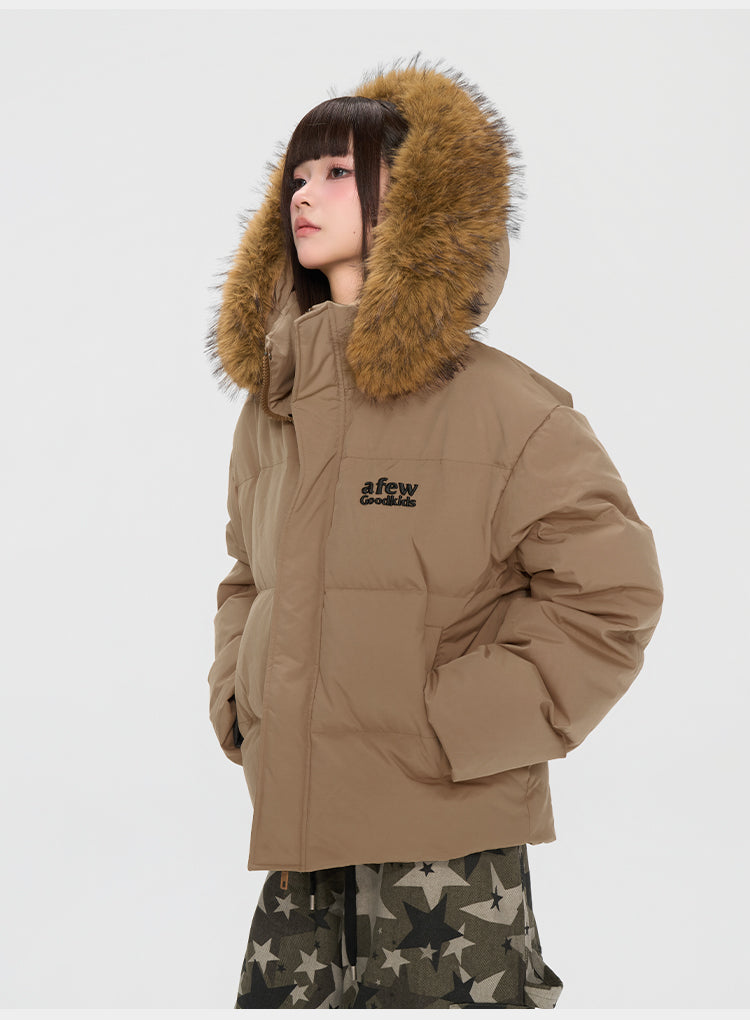 (AFGK) "Fur Hooded Down Jacket"