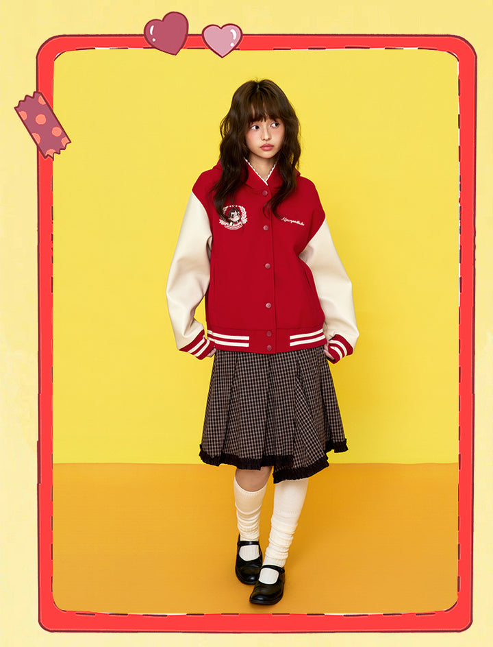 DONCARE(AFGK) "Sailor-Collar Varsity Jacket“