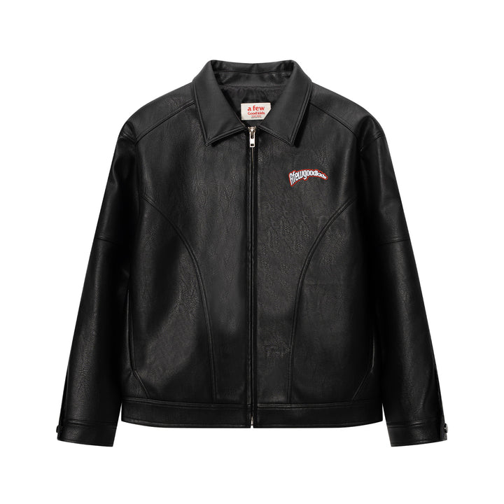 DONCARE(AFGK) "Fujiya logo leather jacket"
