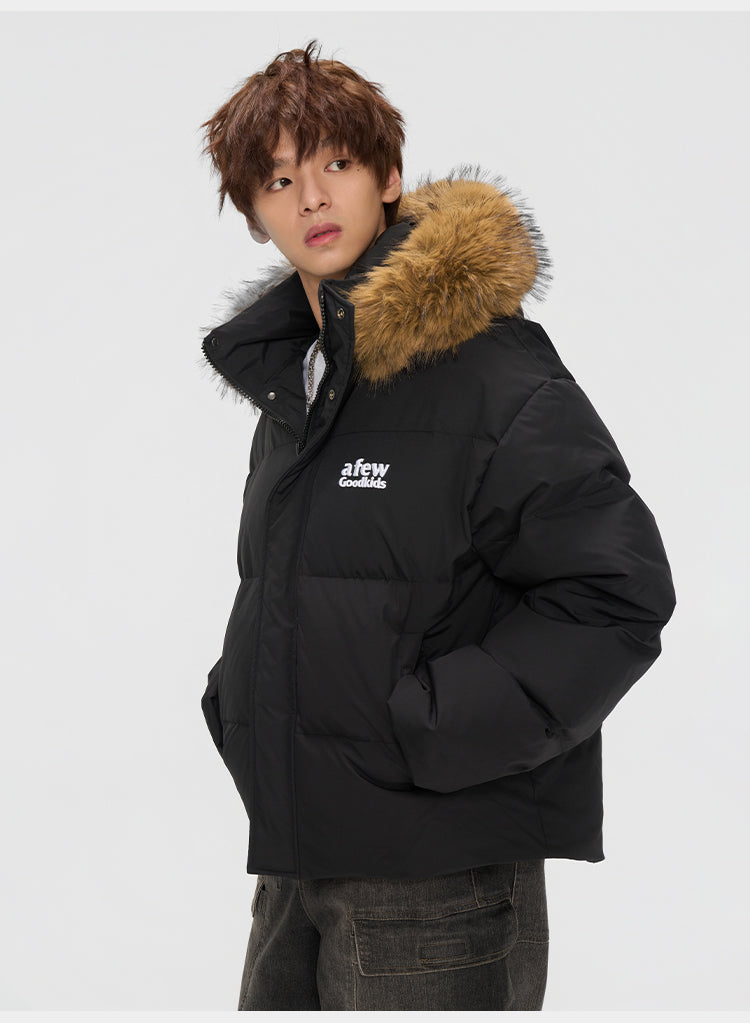 (AFGK) "Fur Hooded Down Jacket"