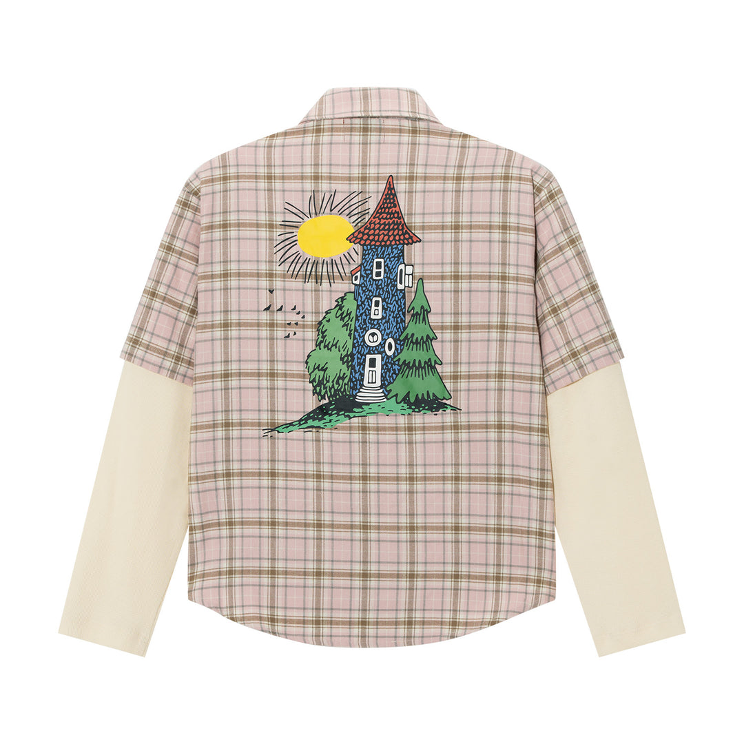 AFGK X MOOMIN "Plaid layered shirt"
