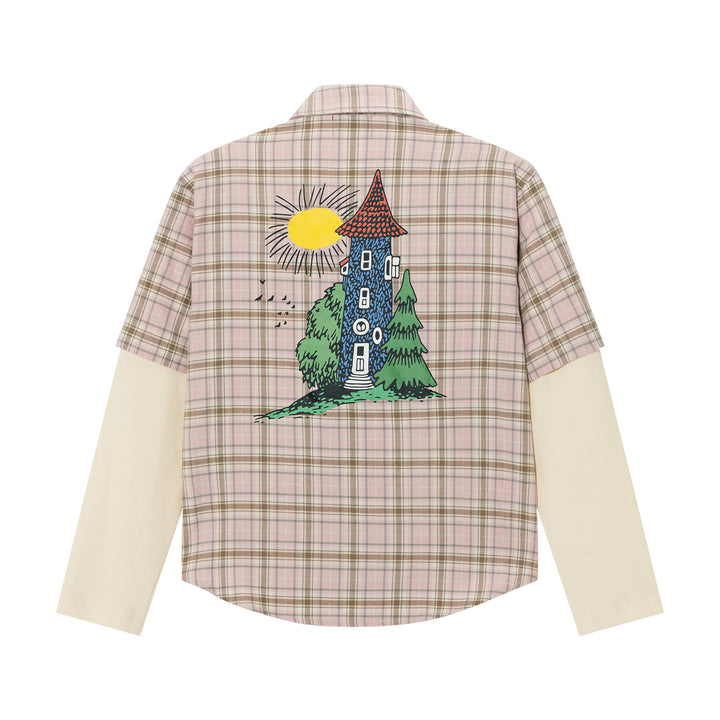 AFGK X MOOMIN "Plaid layered shirt"