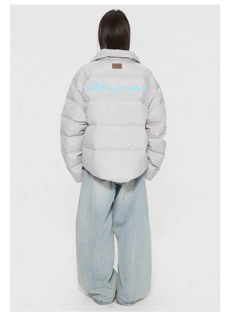 (AFGK) "Basic Embroidery Puffer Jacket"