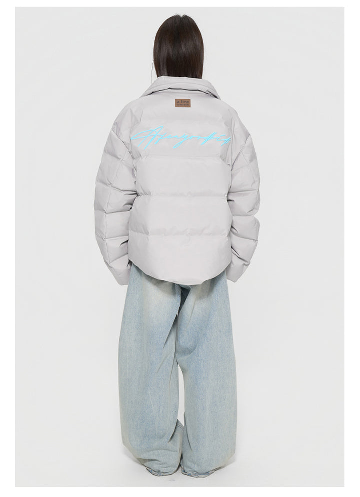 (AFGK) "Basic Embroidery Puffer Jacket"