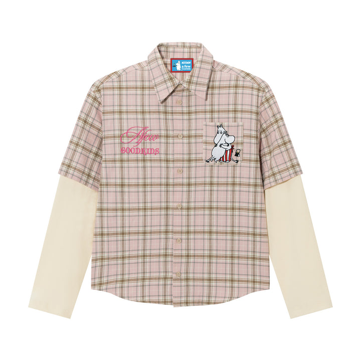 AFGK X MOOMIN "Plaid layered shirt"