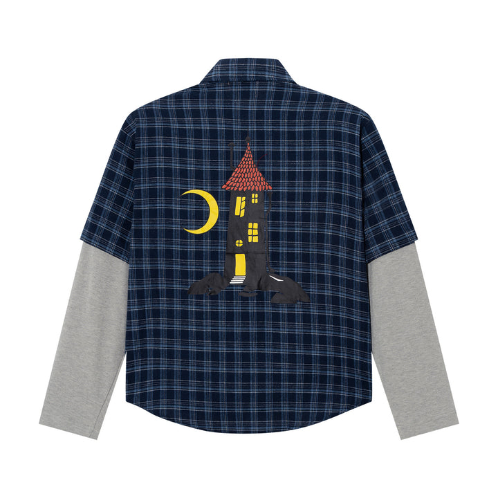 AFGK X MOOMIN "Plaid layered shirt"