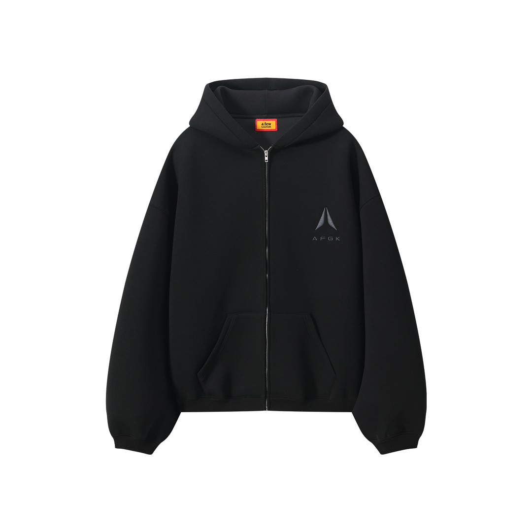 DONCARE(AFGK) "Logo scuba zip hoodie"