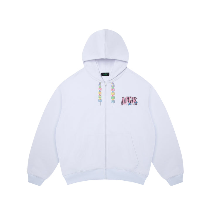 DONCARE(AFGK) "Candy logo zipped hoodie"