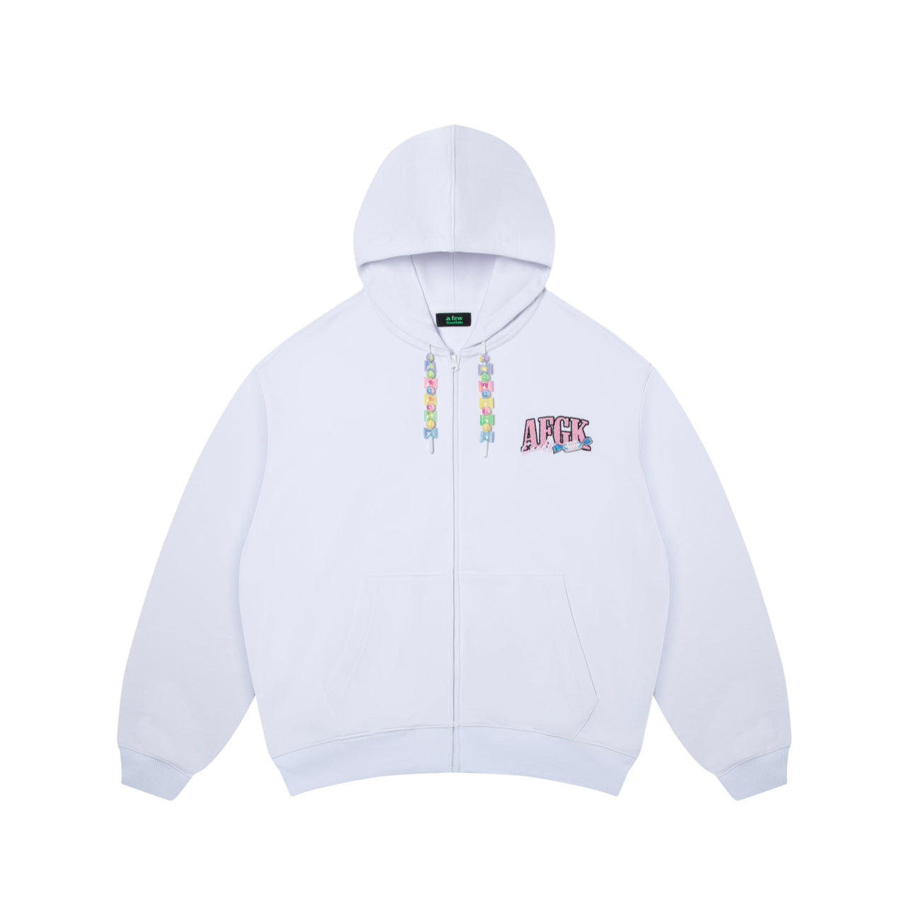 DONCARE(AFGK) "Candy logo zipped hoodie"