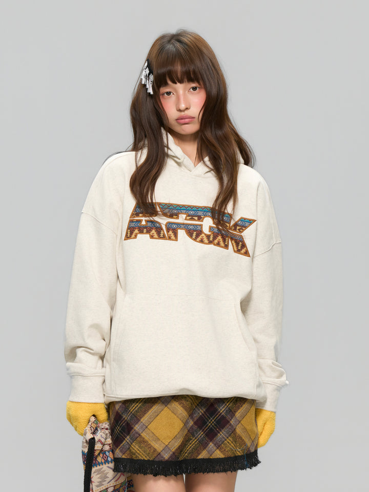 DONCARE(AFGK) "Ethnic Style logo hoodie"