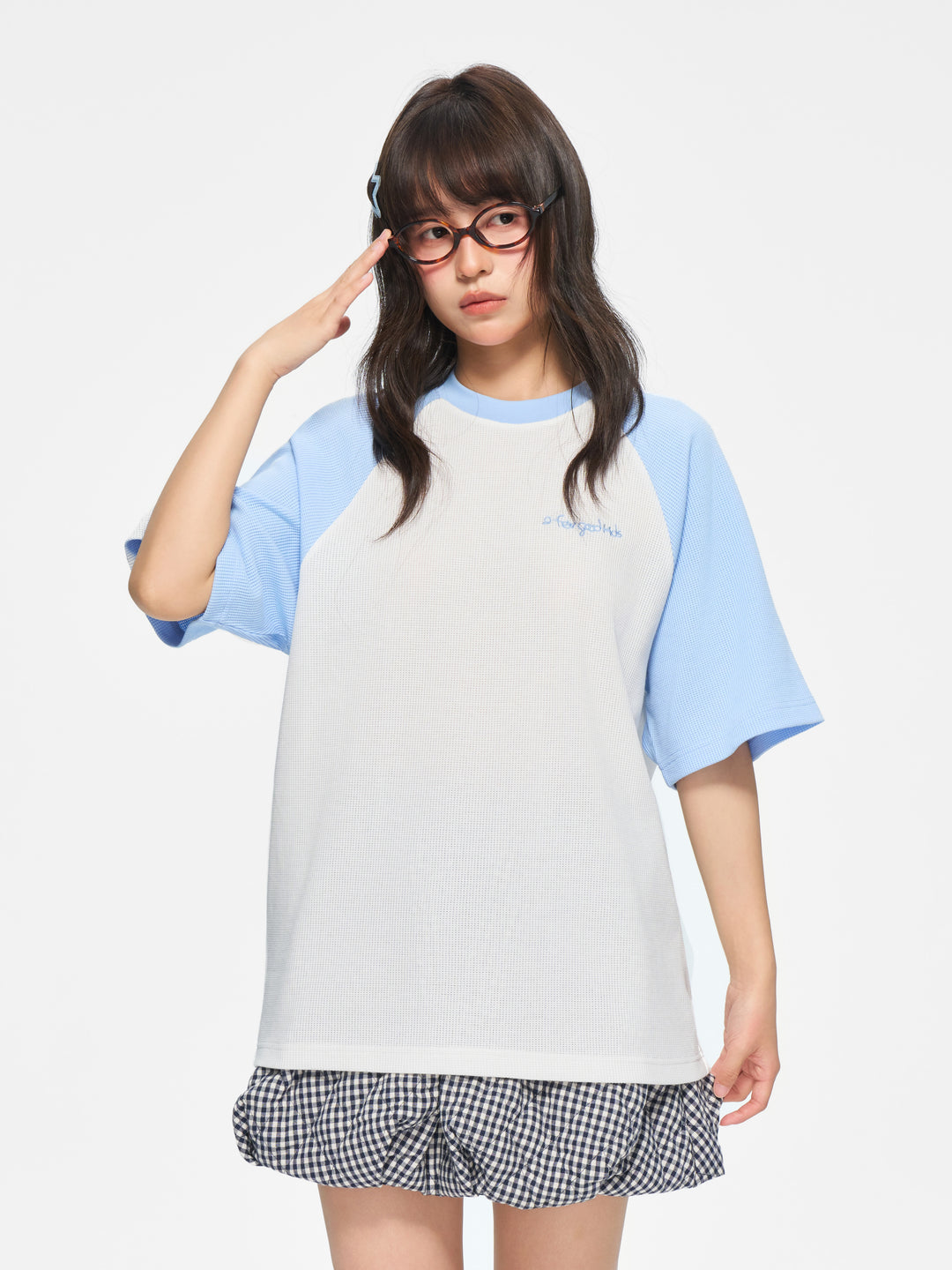 (AFGK) "Waffle Knit Raglan Tee"