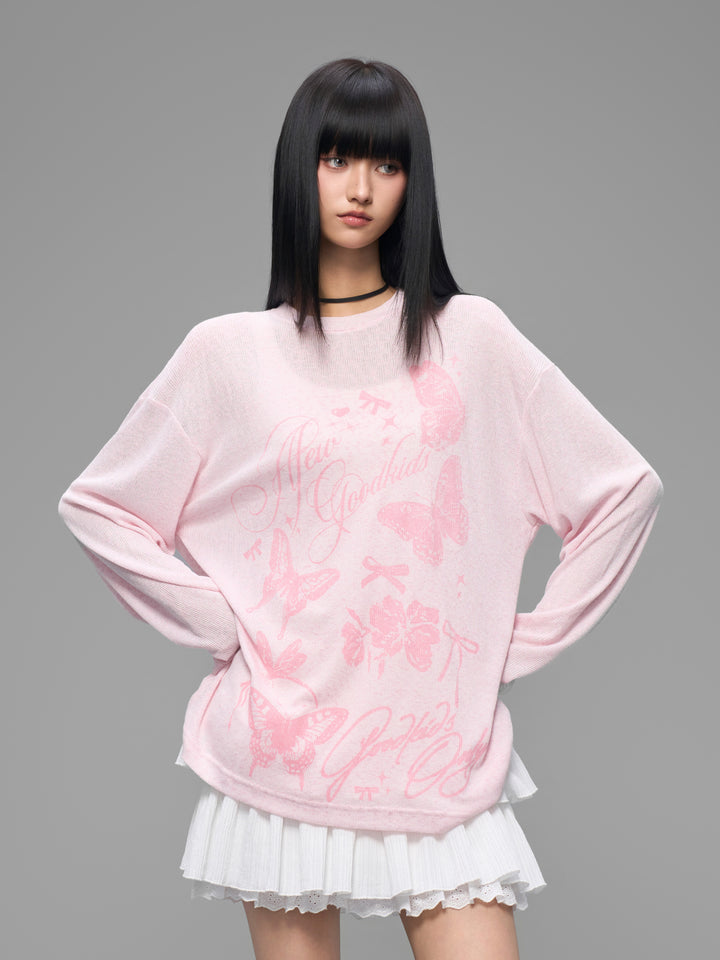 DONCARE(AFGK) "Butterfly logo sweatshirt"