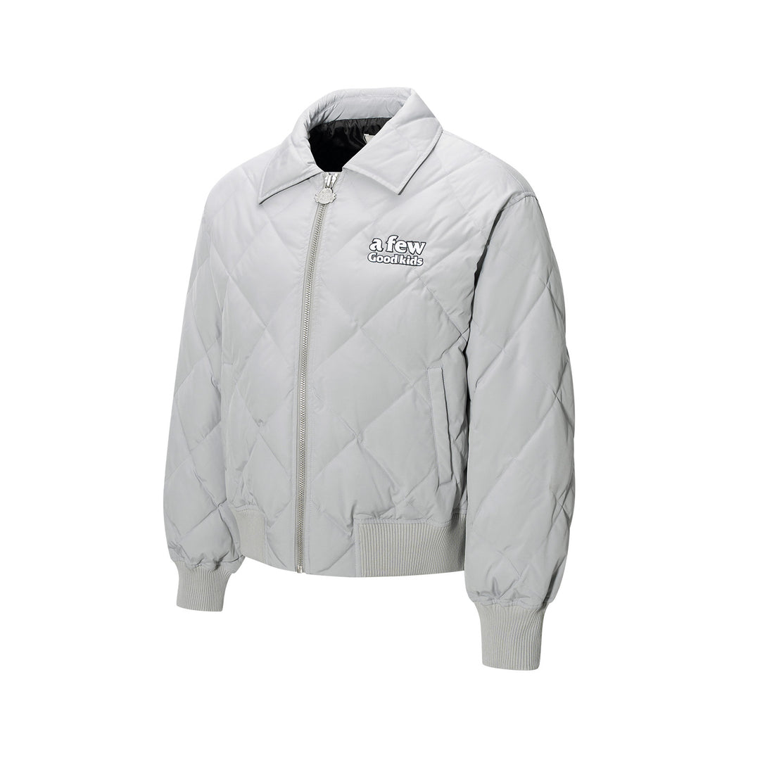 DONCARE(AFGK) "Diamond quilted logo down jacket"
