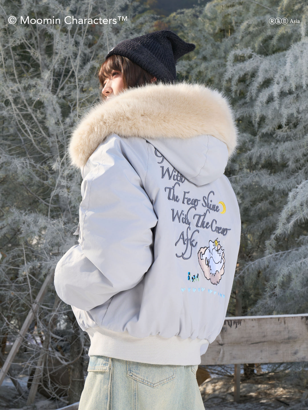 AFGK X MOOMIN "Fur-trimmed padded parka jacket“