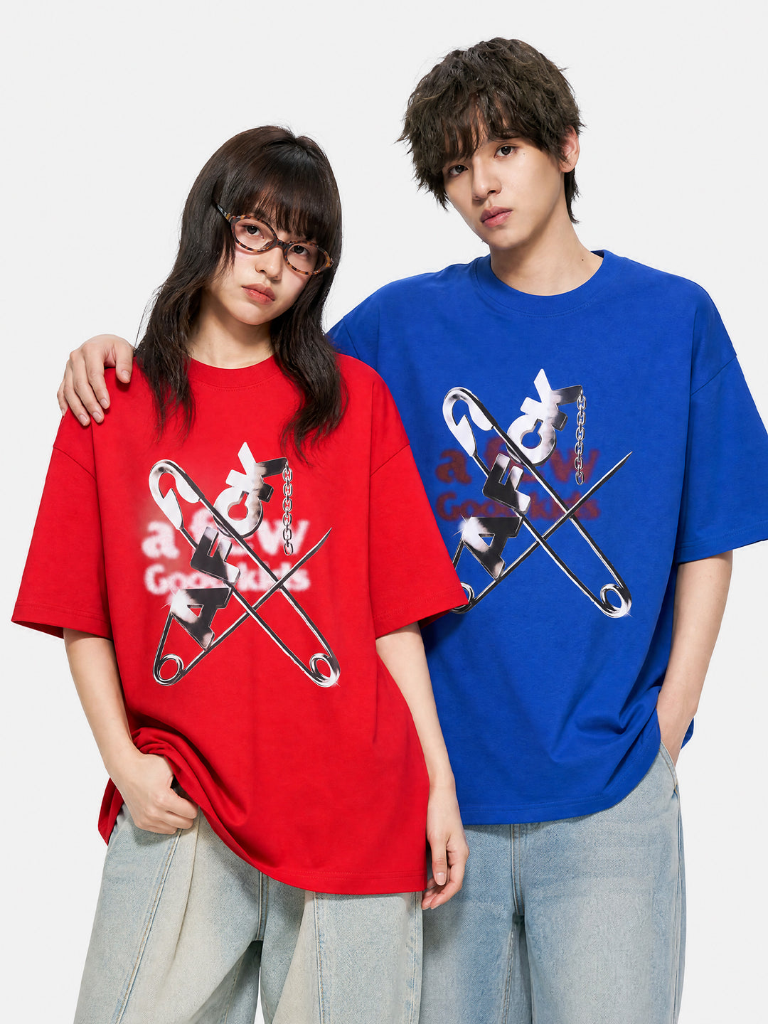 (AFGK) "Liquid Metal Pin Graphic Tee"