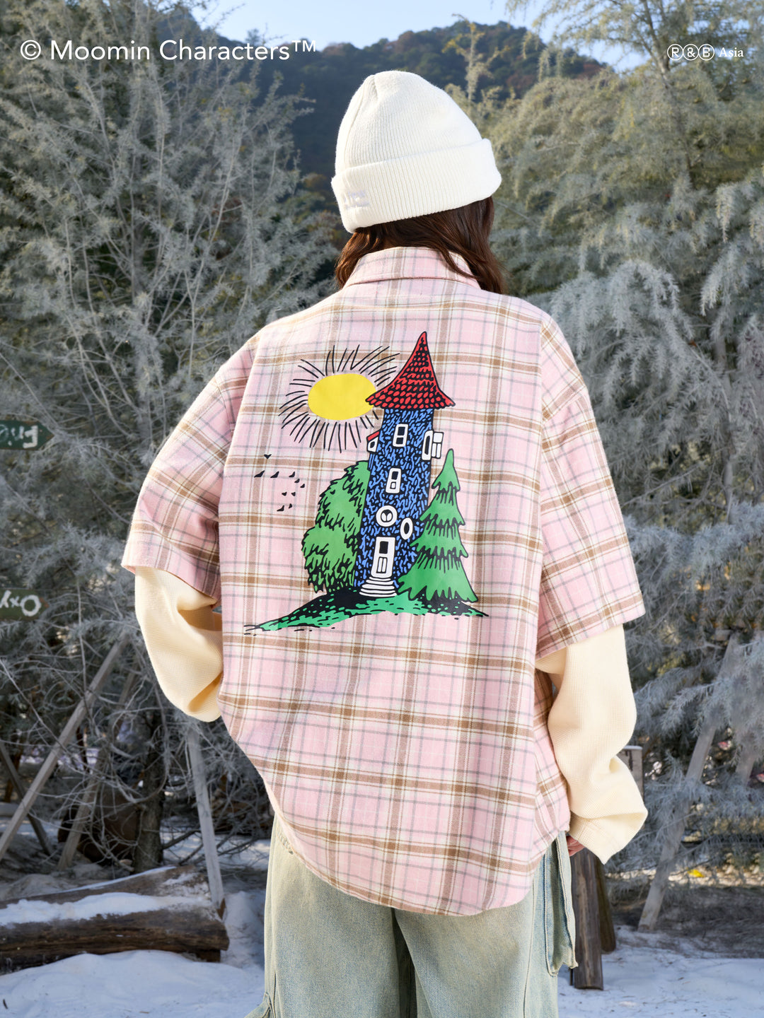 AFGK X MOOMIN "Plaid layered shirt"