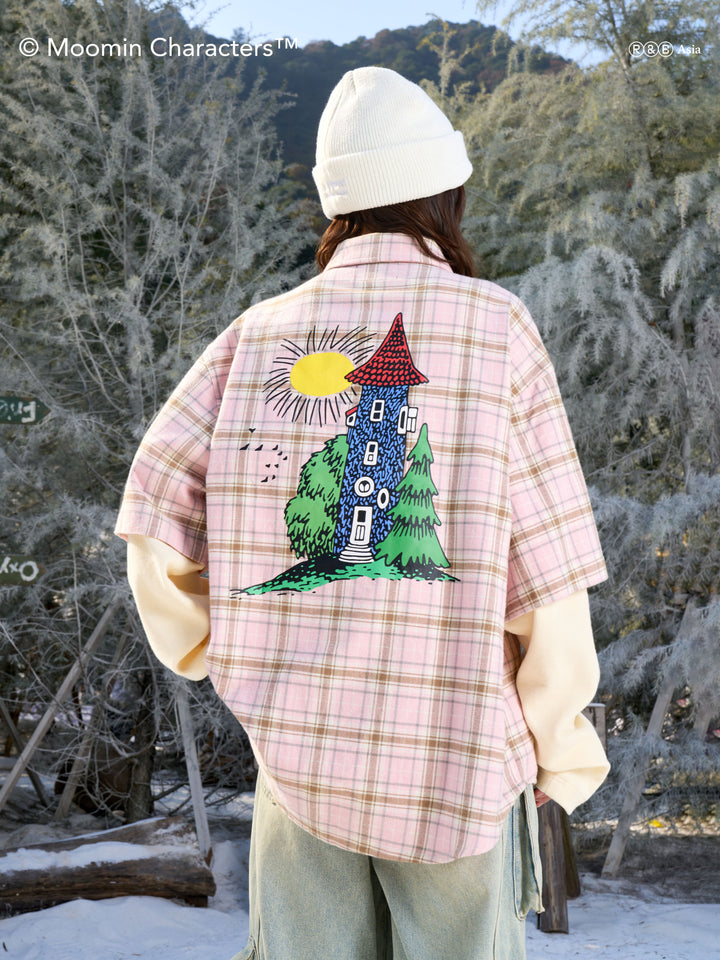 AFGK X MOOMIN "Plaid layered shirt"