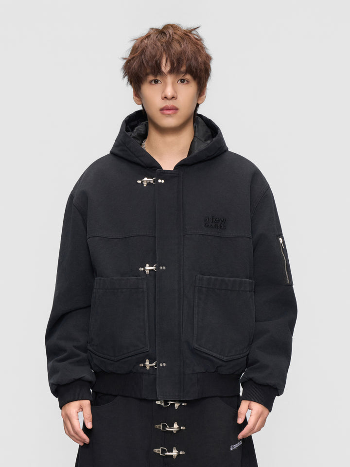 DONCARE(AFGK) "Canvas clasp hooded jacket"