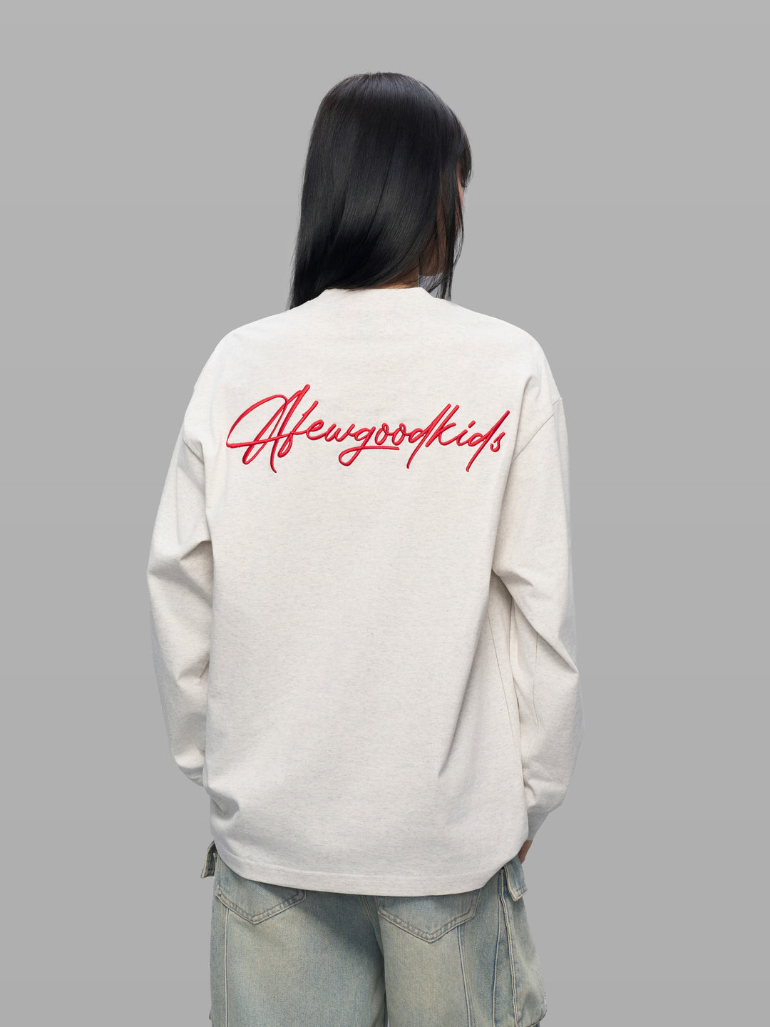 (AFGK) "Script Logo Long-Sleeve T-Shirt"