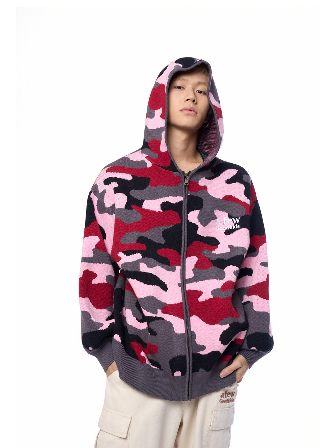 DONCARE(AFGK) "Camo zipped sweatshirts"