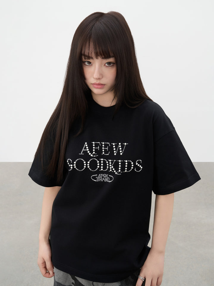 DONCARE(AFGK) "Pearl logo tee"