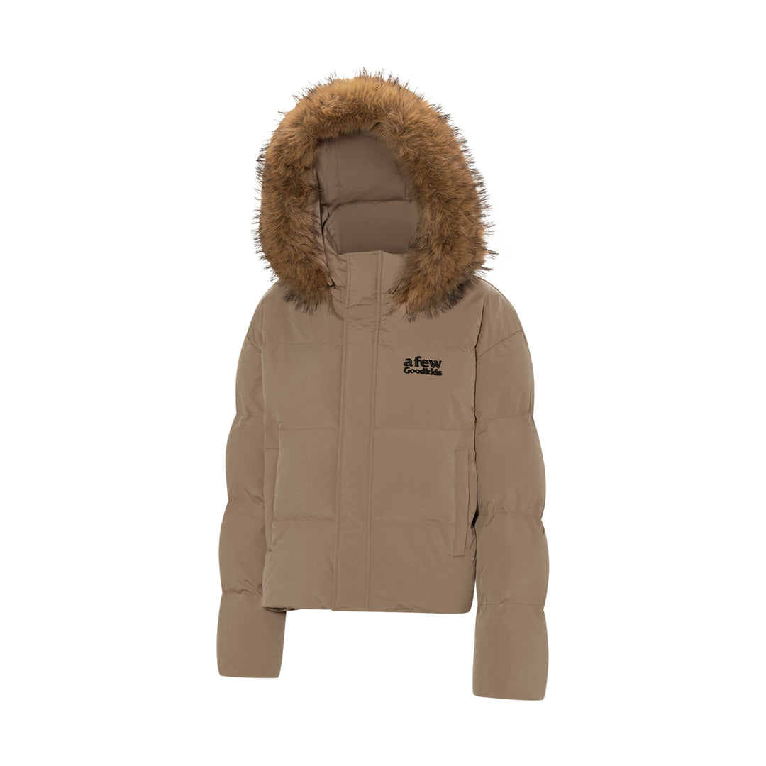 (AFGK) "Fur Hooded Down Jacket"