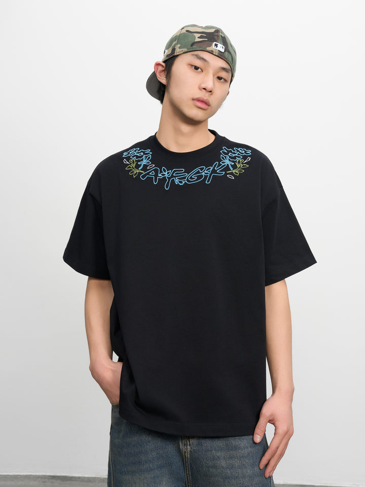 DONCARE(AFGK) "Floral logo tee"