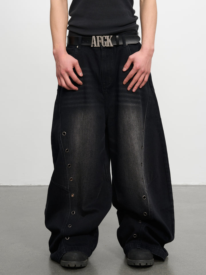 DONCARE(AFGK) "Washed baggy jeans"