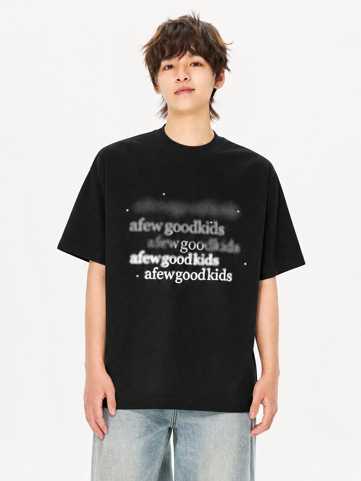(AFGK) "Blurry Illusion Logo Tee"