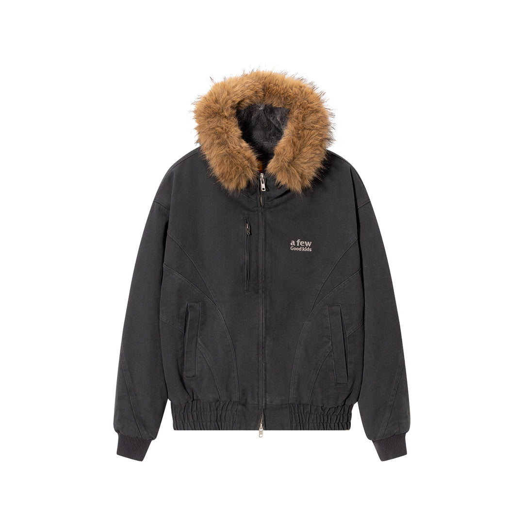 DONCARE(AFGK) "Paneled fur jacket"