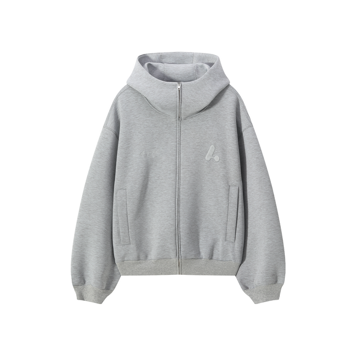 DONCARE(AFGK) "Hign-neck scuba zip hoodie"