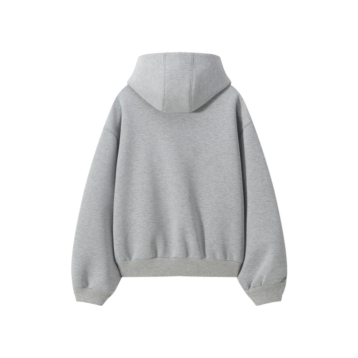 DONCARE(AFGK) "Hign-neck scuba zip hoodie"