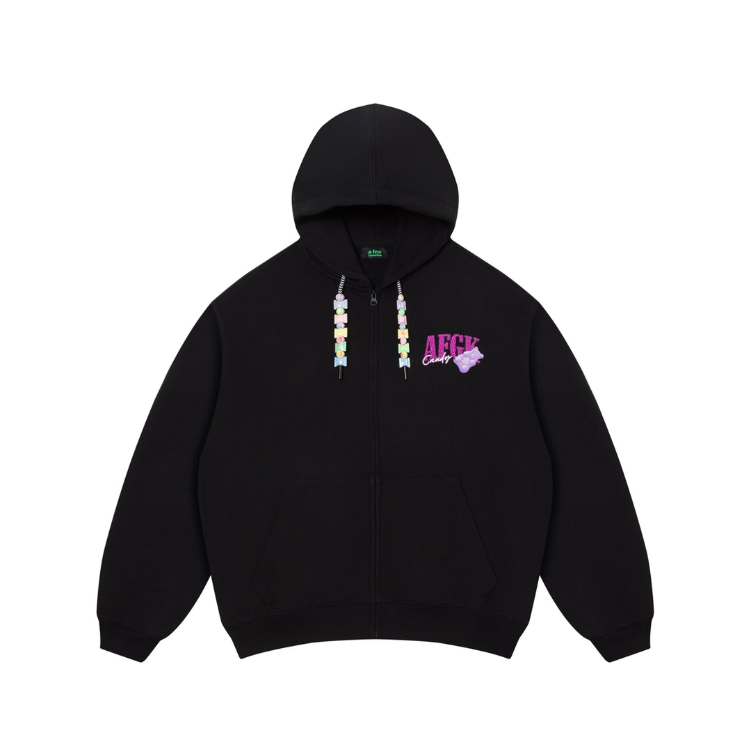 DONCARE(AFGK) "Candy logo zipped hoodie"