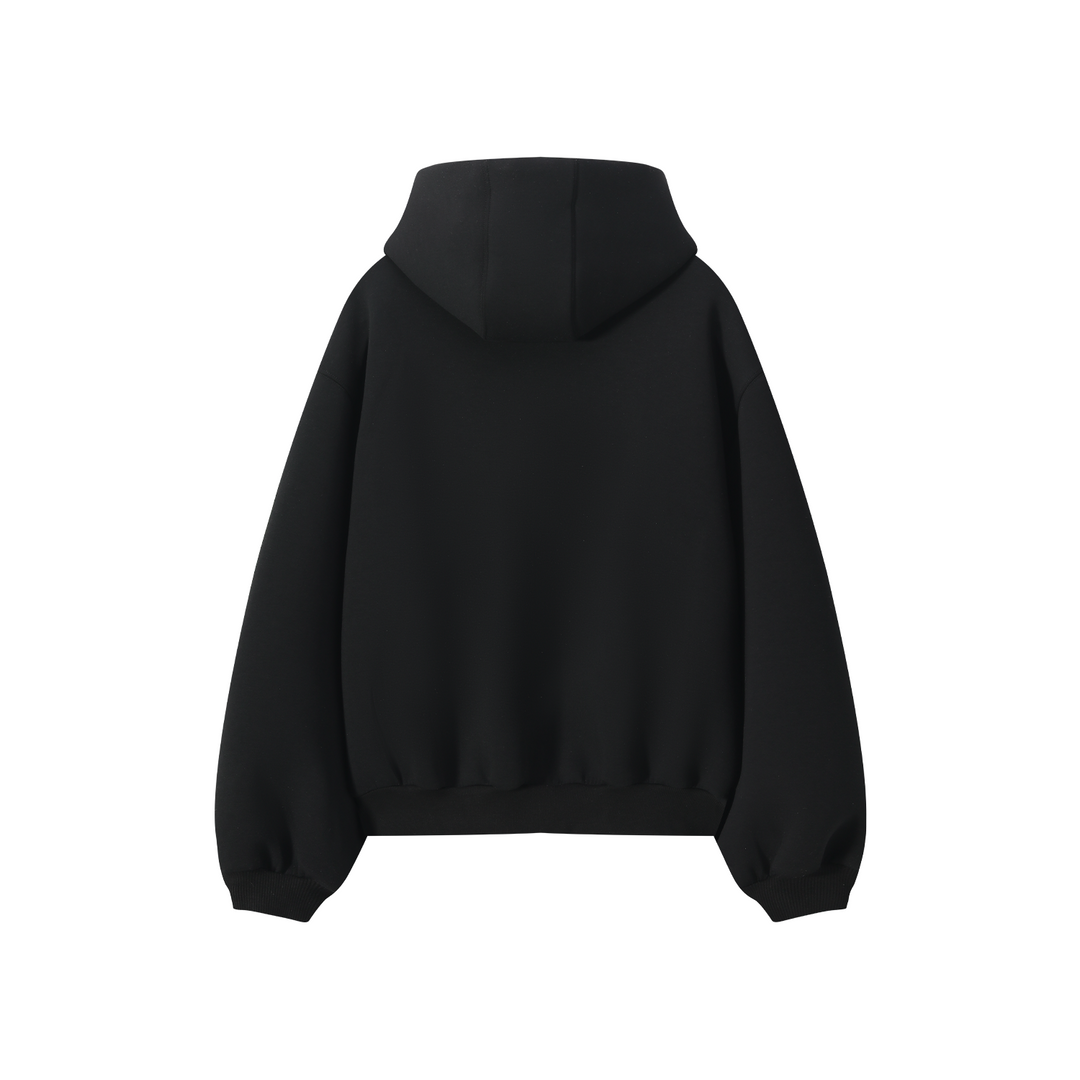 DONCARE(AFGK) "Hign-neck scuba zip hoodie"