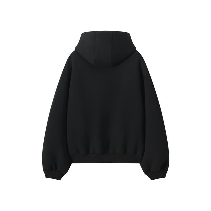 DONCARE(AFGK) "Hign-neck scuba zip hoodie"