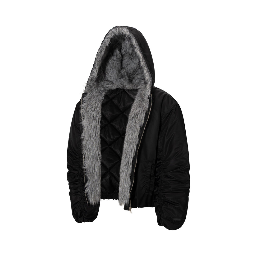 DONCARE(AFGK) "Fur trimmed hooded jacket"