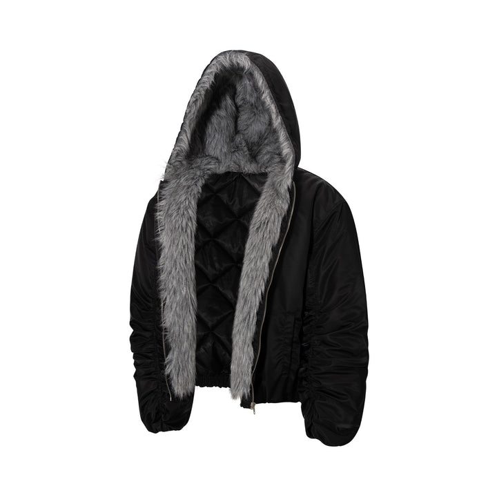 DONCARE(AFGK) "Fur trimmed hooded jacket"