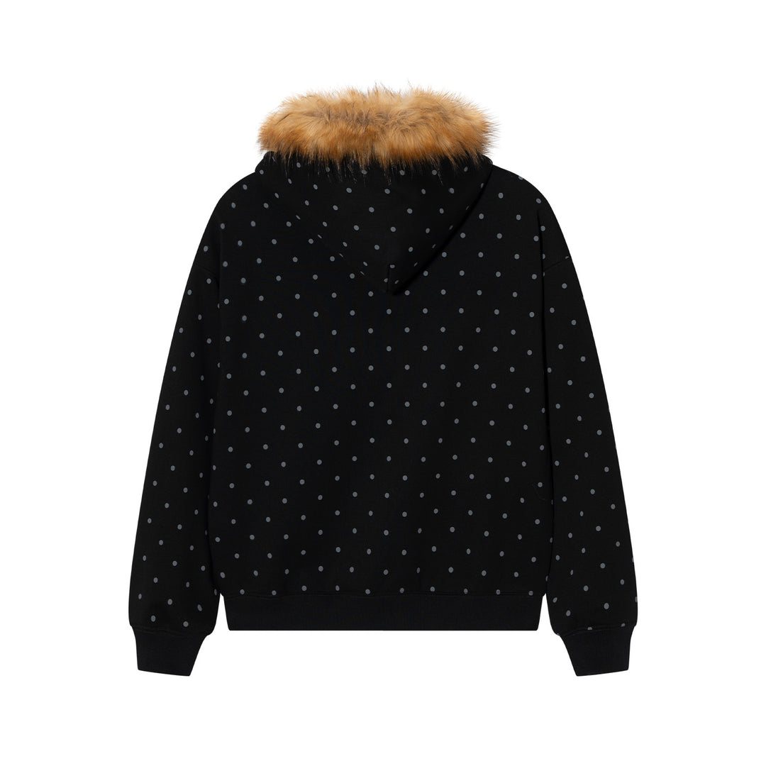 DONCARE(AFGK) "Fur collar zip hoodie"
