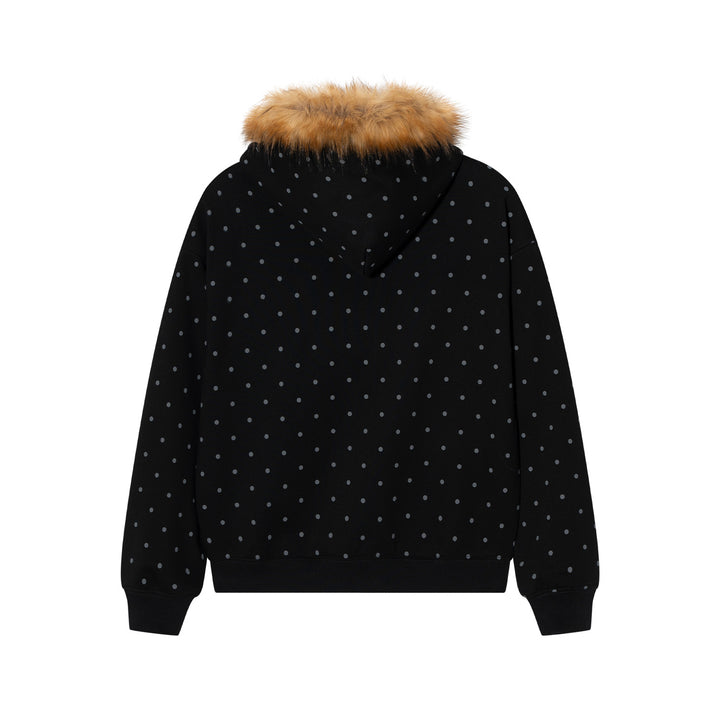 DONCARE(AFGK) "Fur collar zip hoodie"