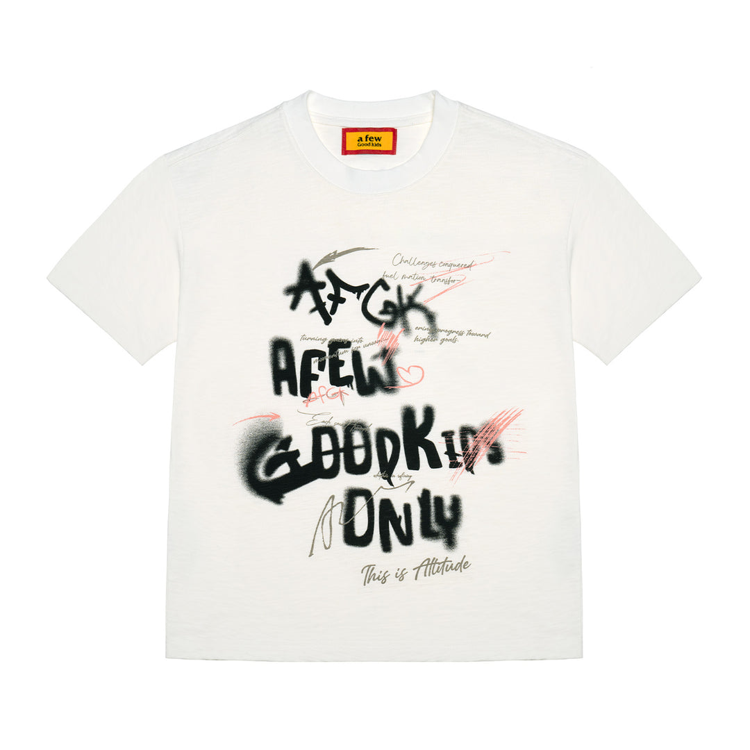 (AFGK) "Graffiti Spray Logo Tee“