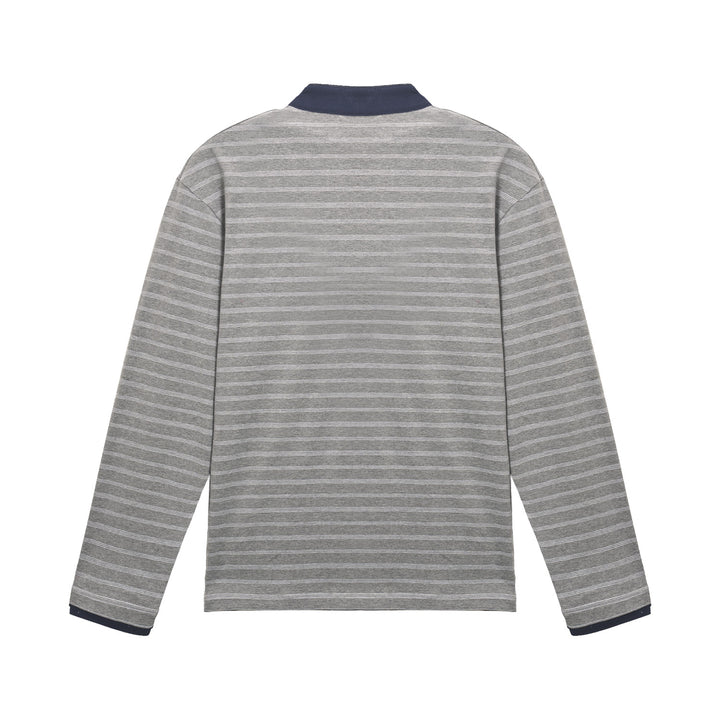 (AFGK) « T-shirt Henley rayé à manches longues »
