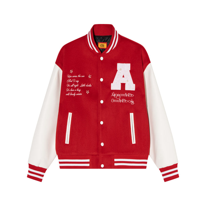 (AFGK)"Pearl logo varsity jacket"